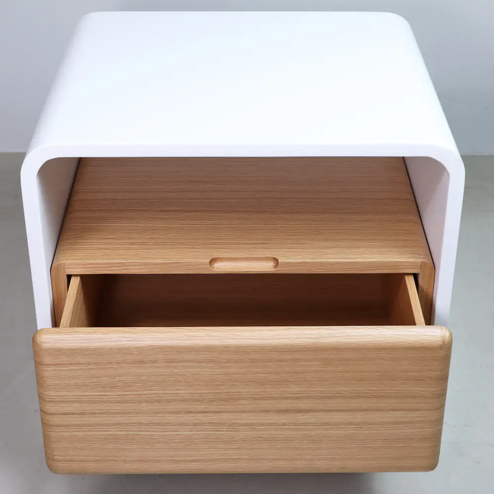 Luna White U-Frame Sideboard with Oak Drawer