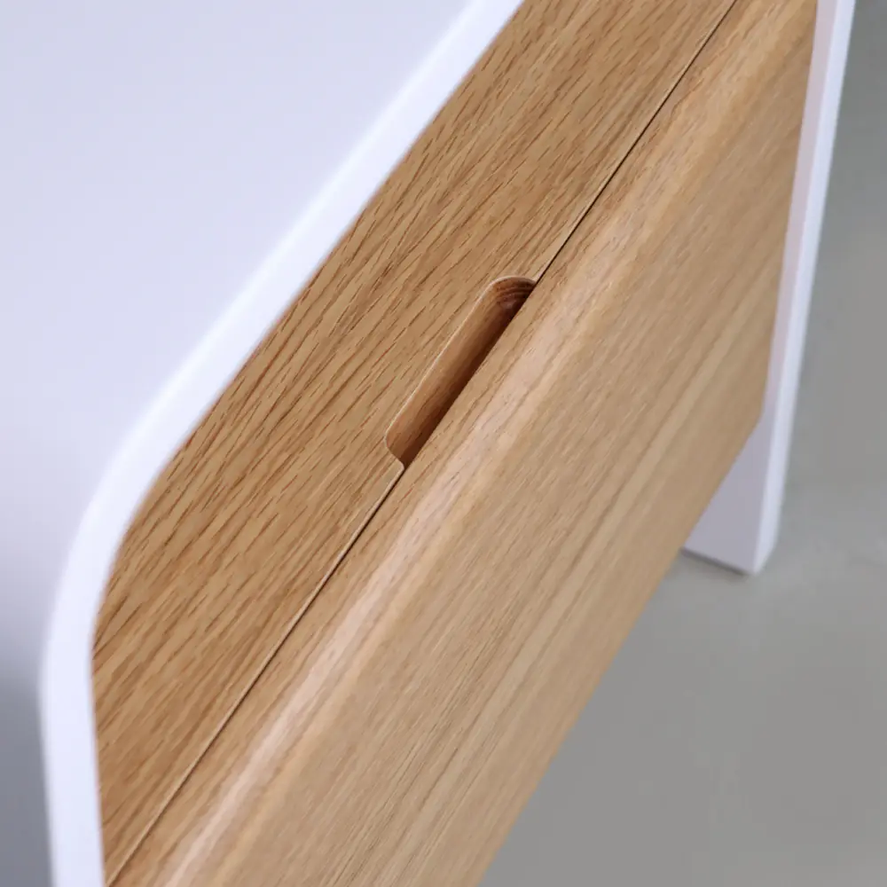 Luna White U-Frame Sideboard with Oak Drawer