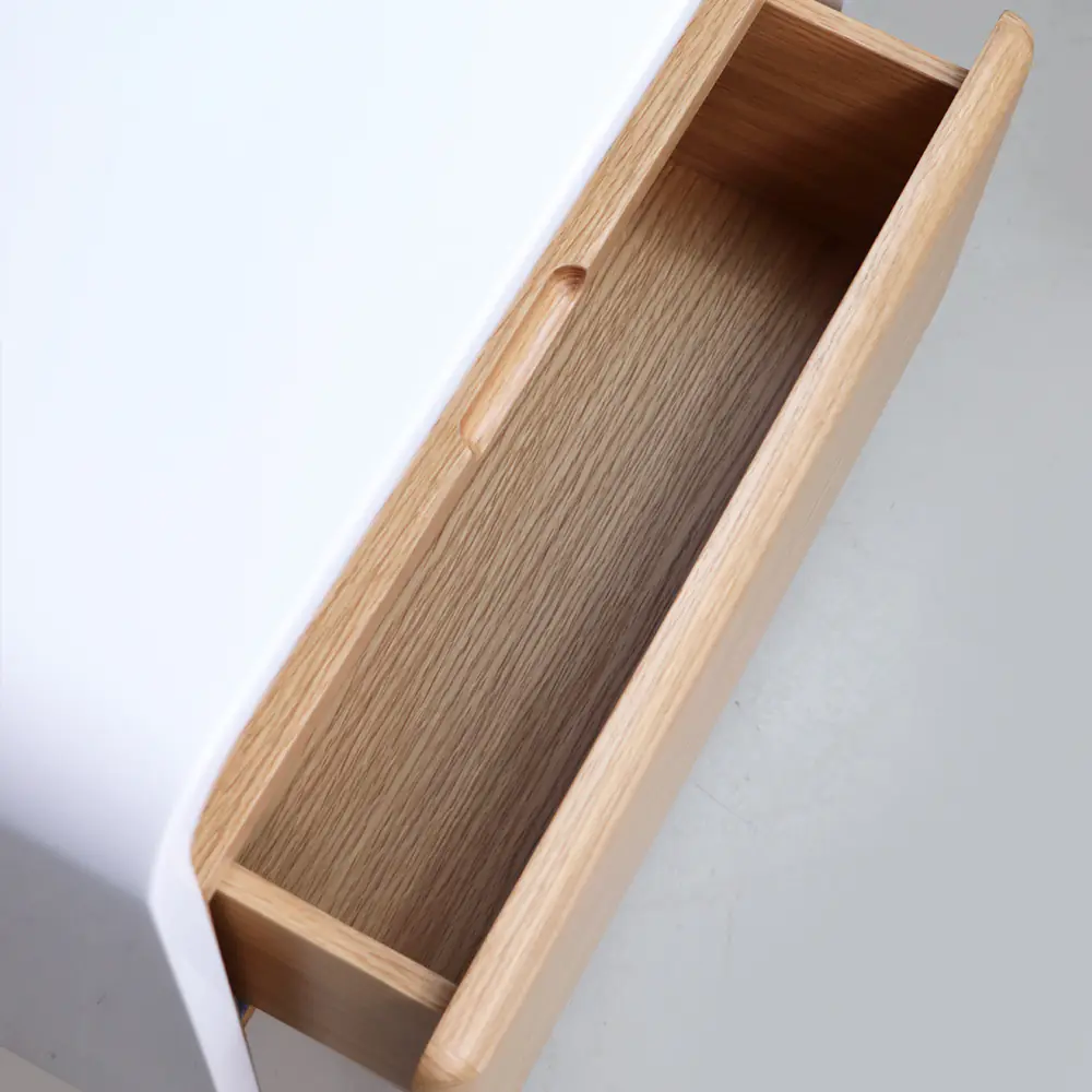 Luna White U-Frame Sideboard with Oak Drawer