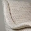 Lennox Cream Textured Accent Chair with Brass-Tipped Legs