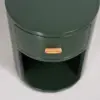 Round Forest Green Bedside Table with Drawer