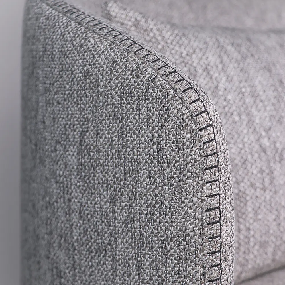 Arlo Curved-Back Upholstered Accent Chair - Light Grey