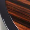 Round Drum Side Table with Ebony-Stripe Top