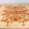 Oval Burl Wood Pedestal Table with Brass Plinth