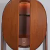 Halo Round LED Bar Cabinet in Walnut