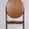 Halo Round LED Bar Cabinet in Walnut