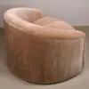 Aria Velvet Barrel Accent Chair – Sand