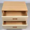 Aurelia Two-Drawer Pedestal Nightstand in Oak & Cream
