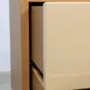 Aurelia Two-Drawer Pedestal Nightstand in Oak & Cream