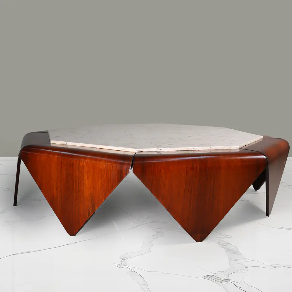 Octavia Natural Stone Octagon Coffee Table