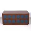 Orbit Eight-Drawer Sideboard with Blue Disc Pulls