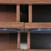 Orbit Eight-Drawer Sideboard with Blue Disc Pulls