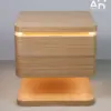 Aurora LED Oak Nightstand with Drawer
