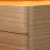 Aurora LED Oak Nightstand with Drawer