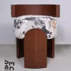 Arcus Low-Back Accent Chair in Solid Wood