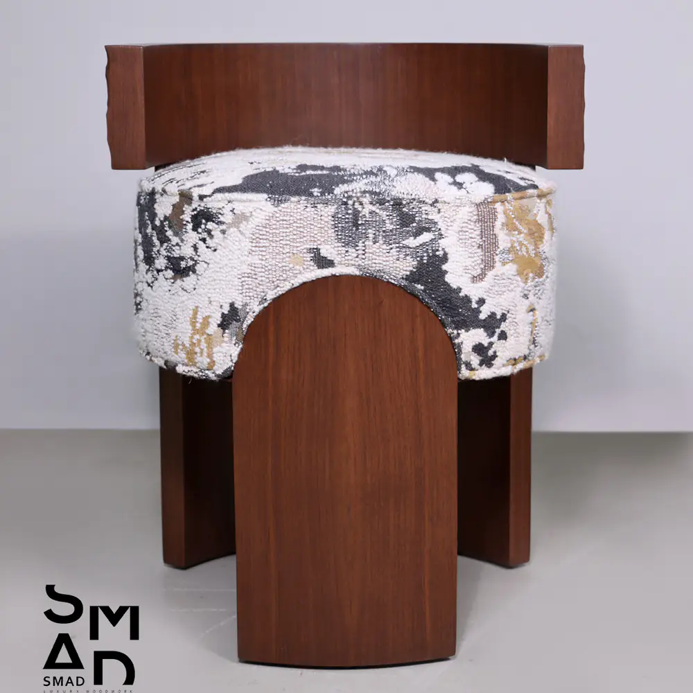 Arcus Low-Back Accent Chair in Solid Wood