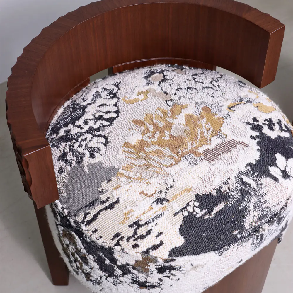 Arcus Low-Back Accent Chair in Solid Wood