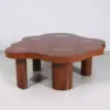 Walnut Cloud Coffee Table with Column Legs