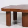 Walnut Cloud Coffee Table with Column Legs
