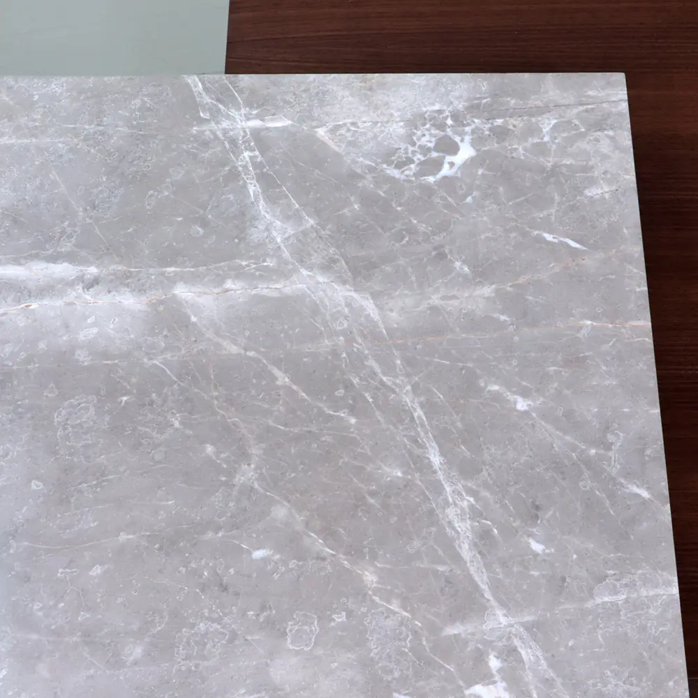 Luna Grey Marble & Walnut Block Coffee Table
