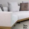 Arden Plinth-Base Sectional Sofa in Light Grey