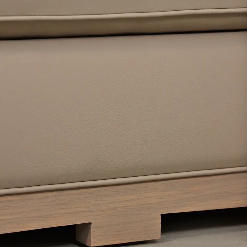 Calder Taupe Sofa with Charcoal Velvet Back Cushions