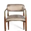 Auric Walnut Upholstered Armchair