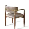 Auric Walnut Upholstered Armchair