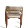 Auric Walnut Upholstered Armchair