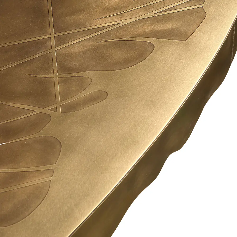 Arbor Canopy Brass Oval Dining Table