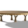 Arbor Canopy Brass Oval Dining Table