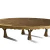Arbor Canopy Brass Oval Dining Table
