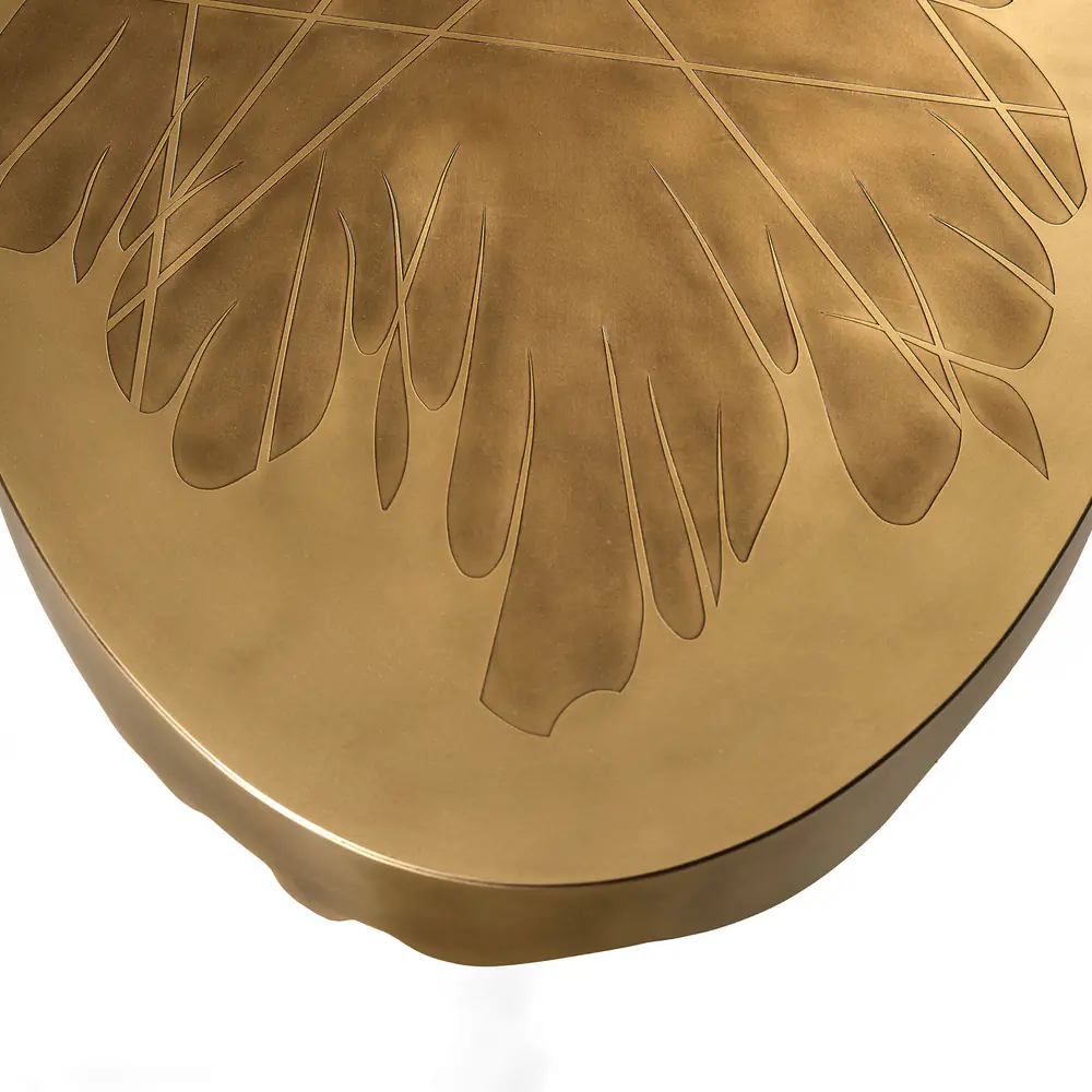 Arbor Canopy Brass Oval Dining Table