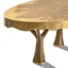 Arbor Canopy Brass Oval Dining Table