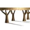 Arbor Canopy Brass Oval Dining Table