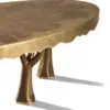 Arbor Canopy Brass Oval Dining Table