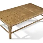 Punch Card Perforated Brass Coffee Table