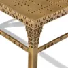 Punch Card Perforated Brass Coffee Table