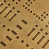 Punch Card Perforated Brass Coffee Table