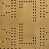 Punch Card Perforated Brass Coffee Table