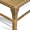 Punch Card Perforated Brass Coffee Table