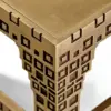 Punch Card Perforated Brass Coffee Table