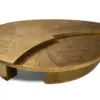 Solstice Etched Brass Round Coffee Table