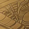 Solstice Etched Brass Round Coffee Table