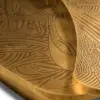 Solstice Etched Brass Round Coffee Table