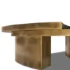 Solstice Etched Brass Round Coffee Table