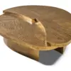 Solstice Etched Brass Round Coffee Table