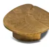 Solstice Etched Brass Round Coffee Table