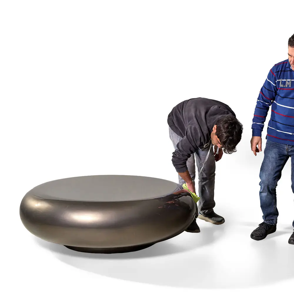 Pebble Glow Metallic Coffee Table