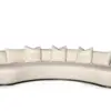 Crescent Curved Ivory Bouclé Sofa